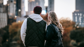 love New York two couples soulmates hoodie leather jacket blonde beanie